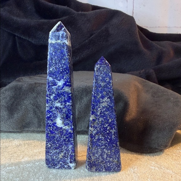 Other - Bundle of 2 Earth Mined Polished Lapis Lazuli Points 3”-3.75”